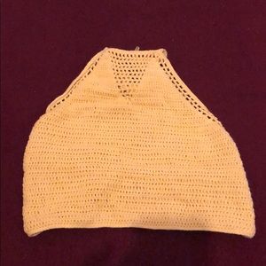 Yellow Crochet Halter Top